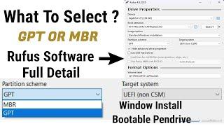 Bootable USB Pen Drive Using Rufus What to Select MBR/GPT, Legacy/UEFI | Step by Step Guide in Hindi