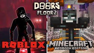 I REMADE Roblox DOORS FLOOR 2 "Seek Chase" In Minecraft (Minecart Segment) #roblox #doors #minecraft