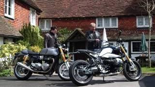 Triumph Thruxton R vs BMW R nineT Review | Visordown back-to-back test