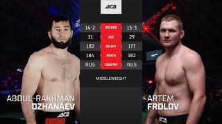 ACA 127: Абдул-Рахман Джанаев vs. Артем Фролов | Abdul-Rakhman Dzhanaev vs. Artem Frolov