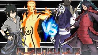 Naruto BTM OP & Sasuke Indra OP vs Legendary Madara & Obito All Forms ANIME MUGEN JUS