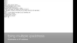 how to ping multiple ip address