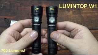 Lumintop W1 LED Flashlight Kit Review! (700 Lumens, Luminus SFT12 LED Version, Red COB LED!)