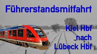 Cabview | RB 84 | Kiel - Lübeck | Class 648 (Lint41) in the snow