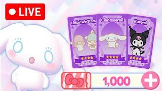 1,000 Gacha Tixs Opening LIVE! | Roblox My Hello Kitty Cafe | Riivv3r