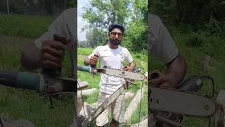 #selfmade #chainsaw with #anglegrinder  #hacks #shortvideos