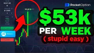 $53K EVERY WEEK | BEST 15 SECONDS STRATEGY | POCKET OPTION TRADING | BINARY OPTION STRATEGY