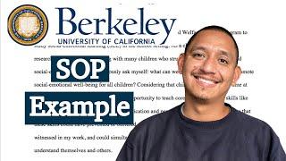 STATEMENT OF PURPOSE EXAMPLE | UC Berkeley PhD in Social Welfare | Graduate School Tips and Advice