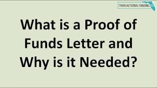 What is a Proof of Funds Letter and Why is it Needed?