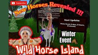 NEW HORSES REVEALED FOR WINTER UPDATE!!! [ Wild Horse Islands ] [ Roblox ]