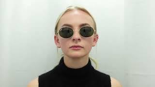 Woman model wearing Ray-Ban Oval RB3547 001/31 Sunglasses