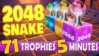 Easy Platinum With 71 Trophies - 2048 Snake Quick Trophy Guide