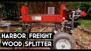 Testing Harbor Freight Log Splitter at Off Grid Cabin