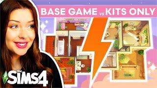 Base Game vs. Kits Only Build Challenge in The Sims 4