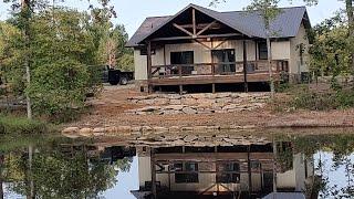 Building A Beautiful Rock Retaining Wall Behind The Cabin!