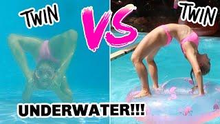 UNDERWATER ACRO GYMNASTICS POOL CHALLENGE! TWIN VS TWIN!