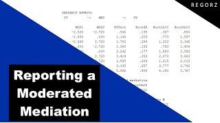 How to Report a Moderated Mediation