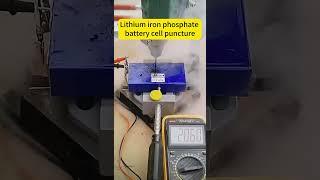 Lithium battery cell puncture test