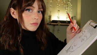 ASMR Criminal Sketch Artist Roleplay ‐ Drawing & Soft Spoken