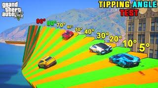 GTA 5 | SUPER CARS TIPPING ANGLE TEST ( Angle 0-90° ) | ANMOL GAMEX