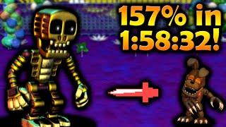 FNAF World SPEEDRUN - 157% in 1:58:32!