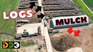 Thousands of Logs Ground Into Mulch! - [Then My Family Trucks It Away]