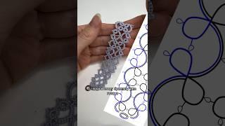 Схема к браслету #tatting #crochet #фриволите #вязание