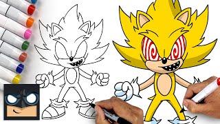 How To Draw Fleetway Sonic | Draw & Color Tutorial