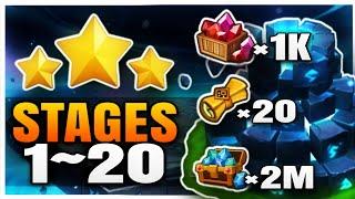 Battle training 3⭐ Stages 1~20 | Summoners War