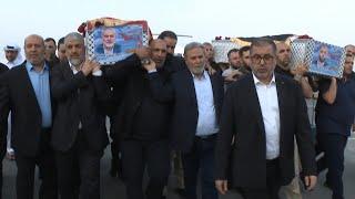 Coffin of Hamas chief Haniyeh arrives in Qatar ahead of his funeral | AFP