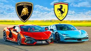 Lamborghini Revuelto v Ferrari SF90 v Porsche 918: DRAG RACE