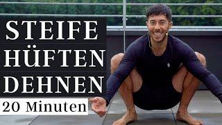 DEHNEN FÜR STEIFE HÜFTEN - Yoga für Anfänger (20 Minuten)