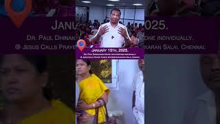 Dr. Paul Dhinakaran prayed for everyone individually.@ Jesus Calls Prayer Tower, Chennai.