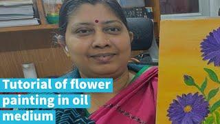 Tutorial of flower painting in oil medium | Manoram Arts Ajmer |