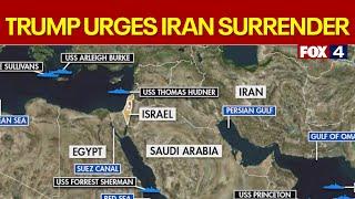 Trump urges Iran surrender in Israel conflict