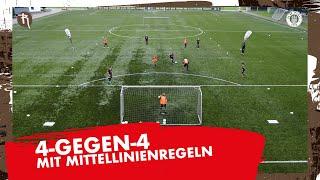 Spielaufbau trainieren | Übung '4-gegen-4 mit Mittellinienregeln' | FC St. Pauli Rabauken x A.F