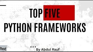 Top 5 Python Frameworks in 45 Secs : From Hardest to Easiest