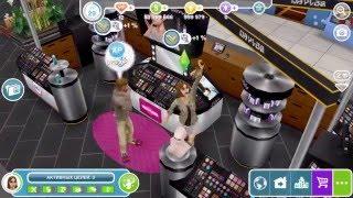 Торговый центр, второй этаж The Sims FreePlay. Хобби "Макияж", "Подиум"