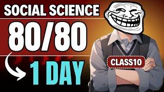 Class 10 SST : Score 80/80 in 1 Day | SST Final Exam Strategy for Class 10 | class 10 