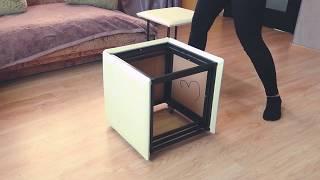 Cube 7 in 1 transformer ottoman,coffee table or 5 chair.