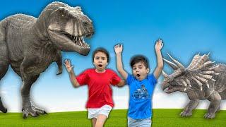 Dinosaurs for kids | Fun and Educational Dinosaur Adventure in Jurassic Park by Atrin and Soren