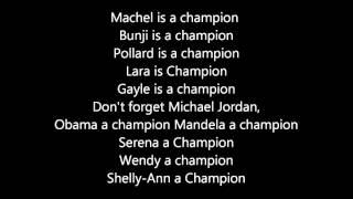 DJ BRAVO'S  CHAMPION (LYRICS ON SCREEN )