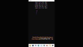 Colorful PowerShell Script Running on Linux Ubuntu ️️️️