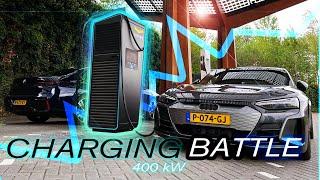 NEW 400 kW Hypercharger test! Fastned Jutphaas alpitronic HYC400 (BMW i7 vs Audi e-tron GT)