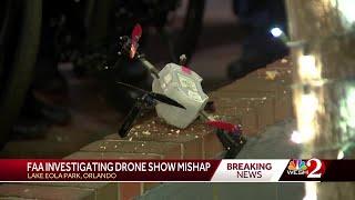 Wild video shows multiple drones fall from sky during Orlando's holiday drone show