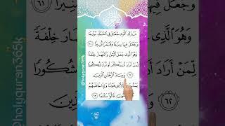 Come Let's Listen and Reflect Surah Al-Furqan V:61-63 #fingertracking​#quran​ #egzonibrahimi​#shorts