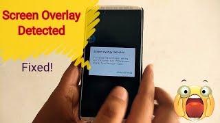 How to fix Screen overlay detected in android | draw over other app issue