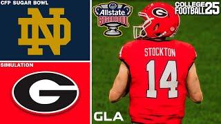 Georgia vs. Notre Dame | Sugar Bowl CFP Quarterfinal Simulation | College Football 25 PS5 Gameplay