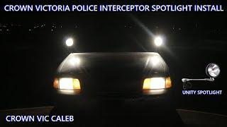 How To Install Unity Spotlight On Crown Victoria Police Interceptor | Crown Vic P71 Project