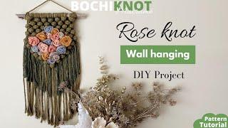 How to Create a Colorful Wall Hanging of Macrame Rose Knots